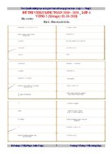 Đề thi ViOlympic Toán Lớp 4 - Năm học 2019-2020 (Vòng 2)